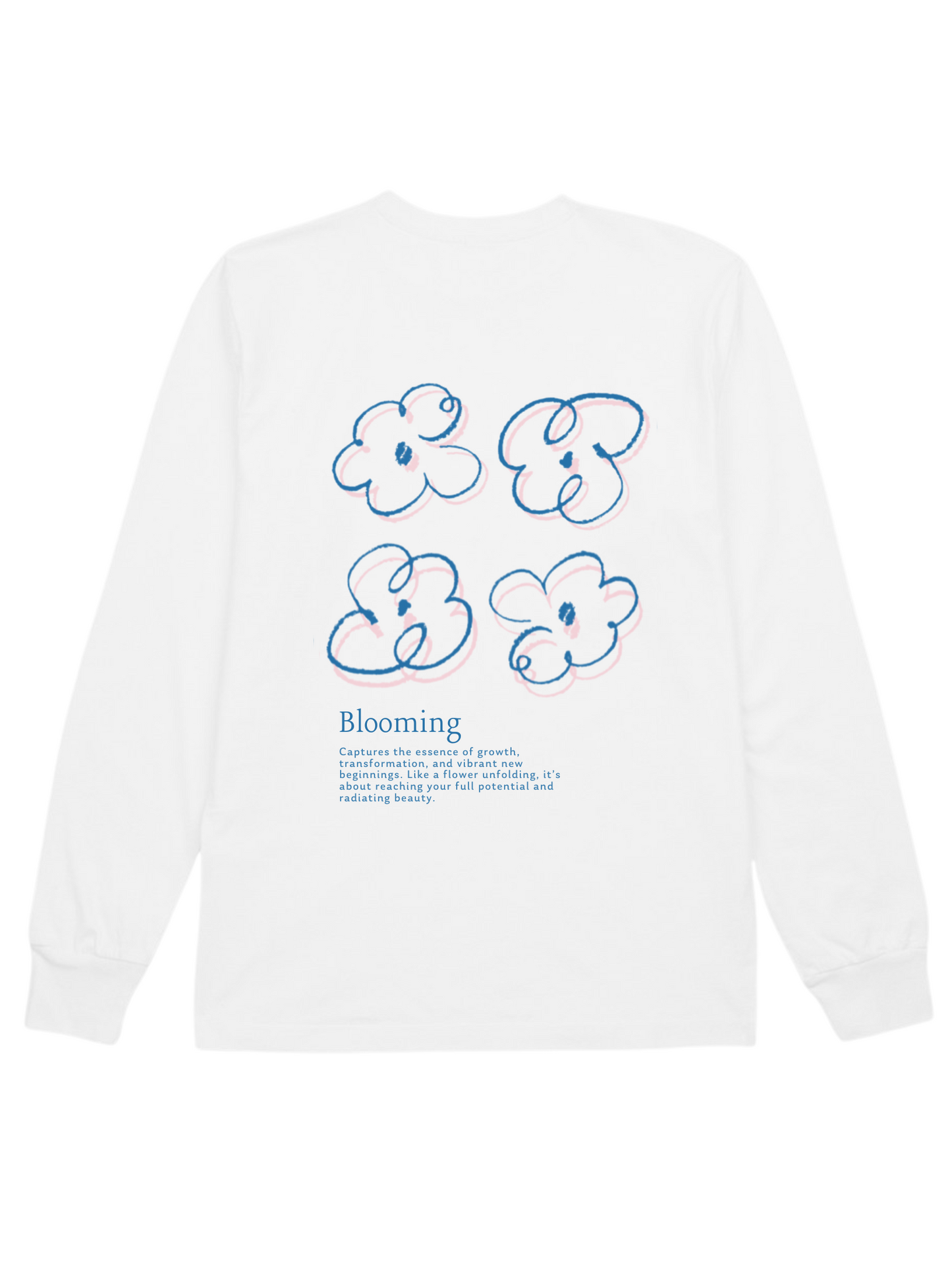 Blooming T-Shirt Manga Larga - Blanco